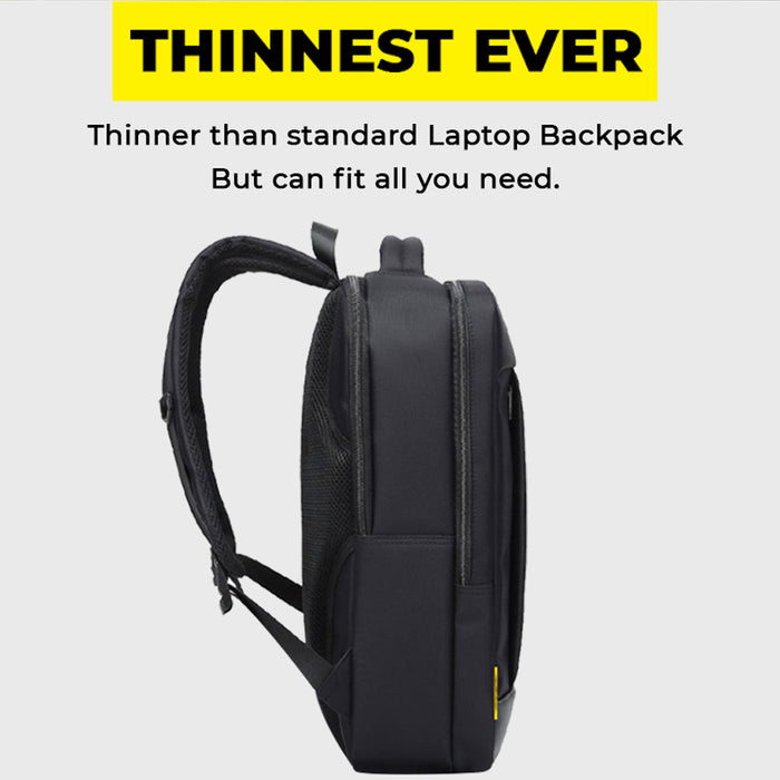 Armaggeddon Shield 7 Slim Anti Theft Laptop Backpack with USB Charging Port, Splash-Resistant Material & YKK Zip