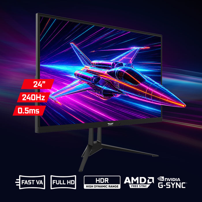 Armaggeddon PXP 24X 23.8" Full HD Fast VA Gaming Monitor 240Hz 1ms FreeSync & G-SYNC Compatible