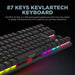 Armaggeddon MKA 2C Neo Psychraven 87 Key Mechanical Gaming Keyboard Hot Swappable Linear Switches, Multicolour Backlight, USB Wired