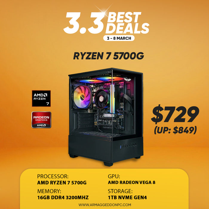 RYZEN 7 5700G | BEST VALUE Entry Level for Gaming and Workstation