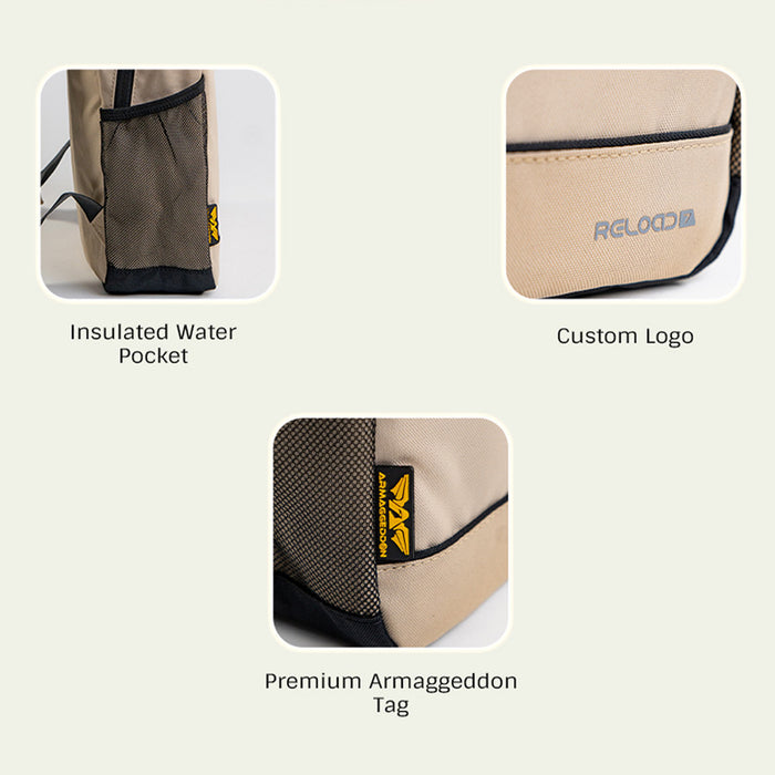 Armaggeddon Reload 5 Recycled 15.6 Inch Laptop Backpack with Anti Theft Zip, Bottle Pocket & Adjustable Straps