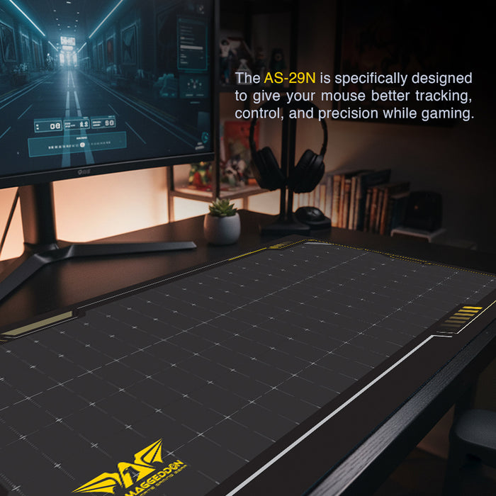 Armaggeddon Assault AS 29N Extra Large Gaming Mouse Pad 700 × 250mm Smooth Surface, Non-Slip Rubber Base, Extended Desk Mat