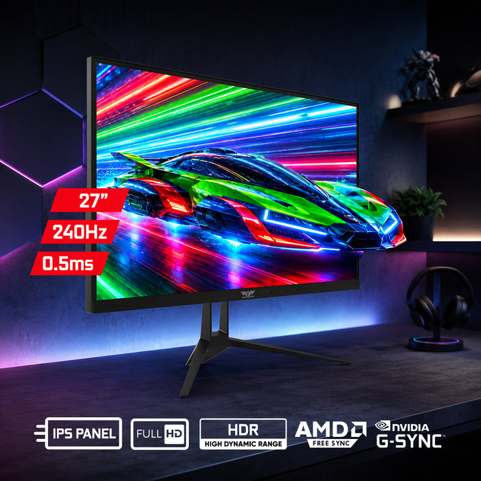 Armaggeddon PXP 27X 27" FHD IPS Gaming Monitor 240Hz 0.5ms FreeSync & G-SYNC Compatible