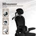 Armaggeddon Vertebrae V3 Ergonomic Mesh Office Chair Adjustable Headrest & Lumbar Support, Flip-Up Armrests, 120° Tilt, 120kg Capacity