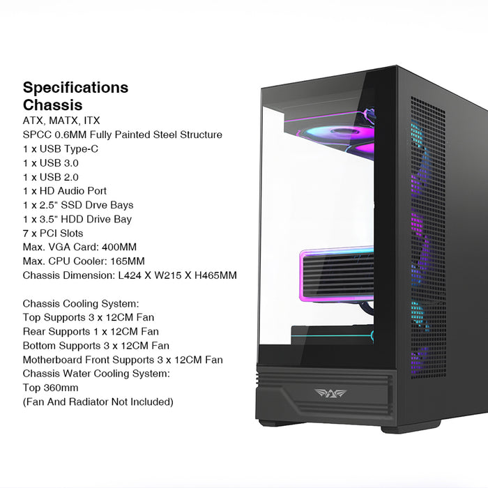 ARMAGGEDDON XTREME X10 PC chassis detail view