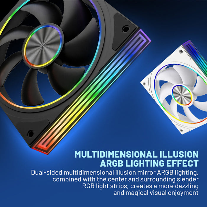 Armaggeddon PWM 120-V ARGB Kit 8000 120mm PC cooling fan 4-pack