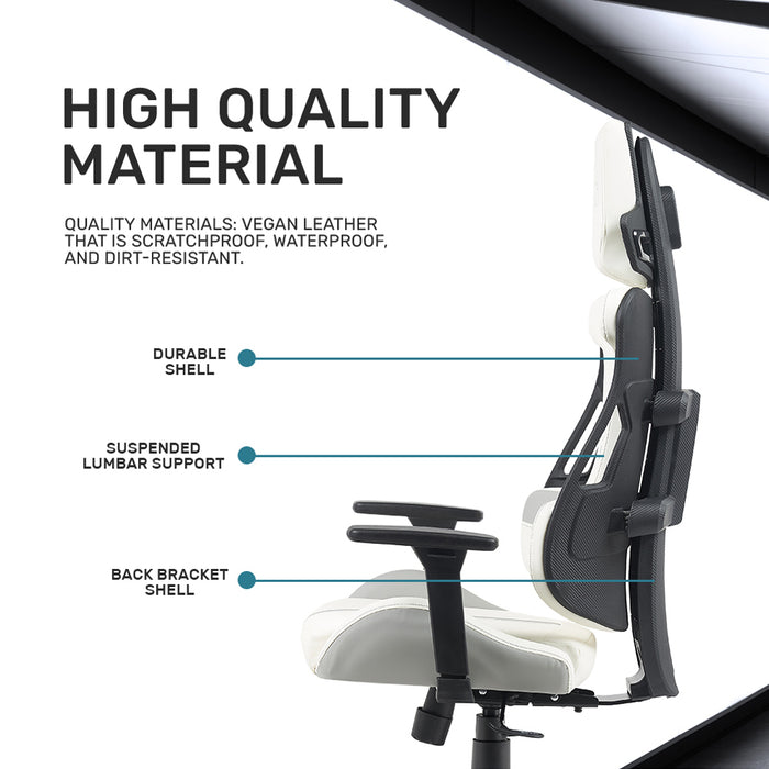 Armaggeddon EXO III Ergonomic Gaming Chair Scratch-Resistant PU Leather, 3D Armrests, 135° Recline, 150kg Capacity