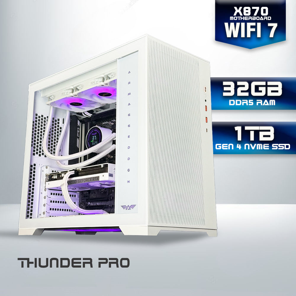 Armaggeddon RTX 5060 Ti 8GB white gaming PC case