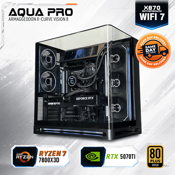 Armaggeddon High-End Gaming PC - AMD RYZEN 7 9800X3D + RTX 5070Ti | SAME DAY DELIVERY