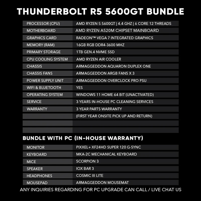 Thunderbolt R5 5600GT | BEST VALUE Entry Level for Gaming and Office