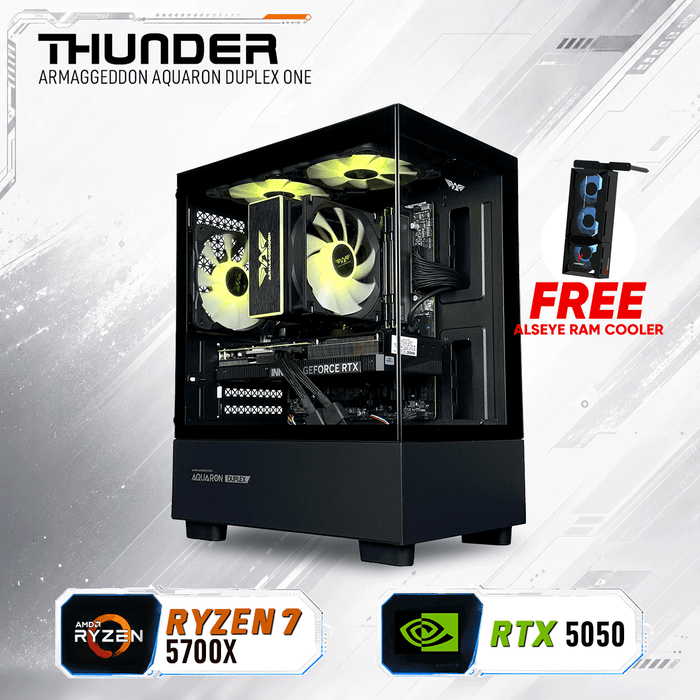 Armaggeddon Budget Gaming PC – AMD Ryzen 7 5700X + RTX 5050 | Custom Built Desktop
