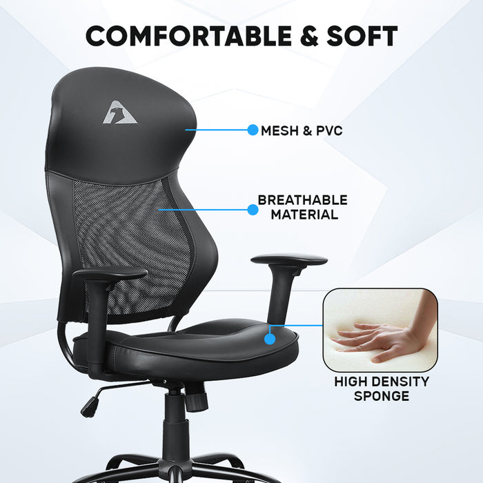 Armaggeddon Flexion Air Ergonomic Mesh Office Chair 4D Adjustable Armrests, 120° Tilt, Class 3 Gas Lift, 120kg Support