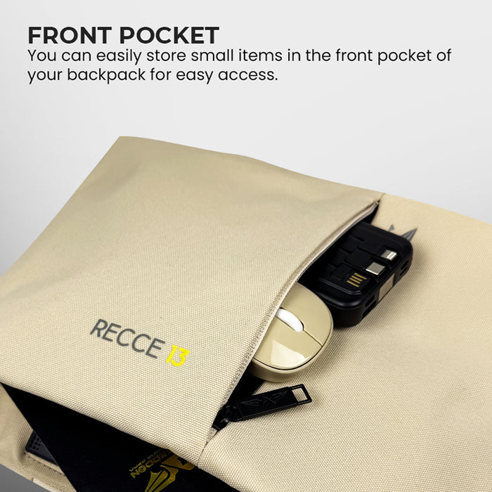 Armaggeddon Recce 13 Gaia Recycled Laptop Backpack with USB Charging Port, Splash-Resistant Material &amp; Trolley Sleeve