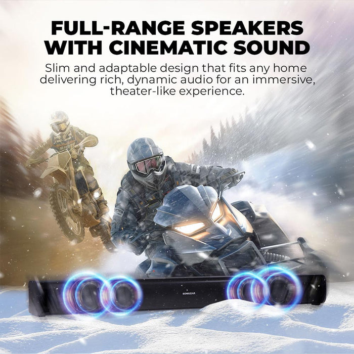 SonicGear SonicBar HD7000 Ultra Bass 140W TV Soundbar Bluetooth 5.0 | HDMI ARC, Optical & Dual Karaoke Mic Input