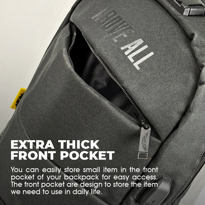 Armaggeddon Shield 3 Anti Theft Laptop Backpack with USB Charging Port, Padded Compartment & YKK Zip