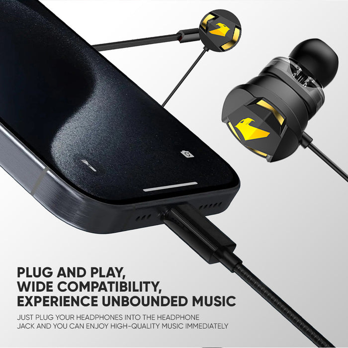 Armaggeddon WASP 7 Type-C Dual Driver Gaming Earphones with Mic