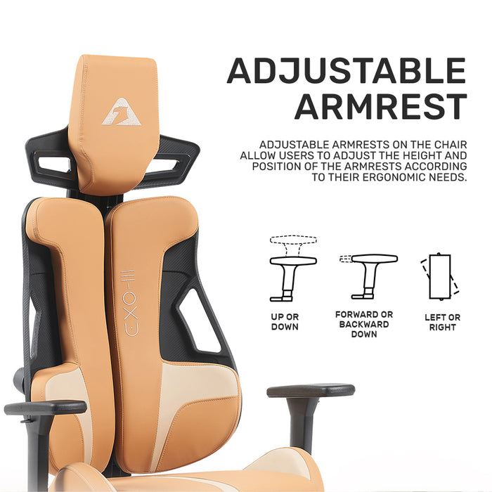 Armaggeddon EXO III Ergonomic Gaming Chair Scratch-Resistant PU Leather, 3D Armrests, 135° Recline, 150kg Capacity