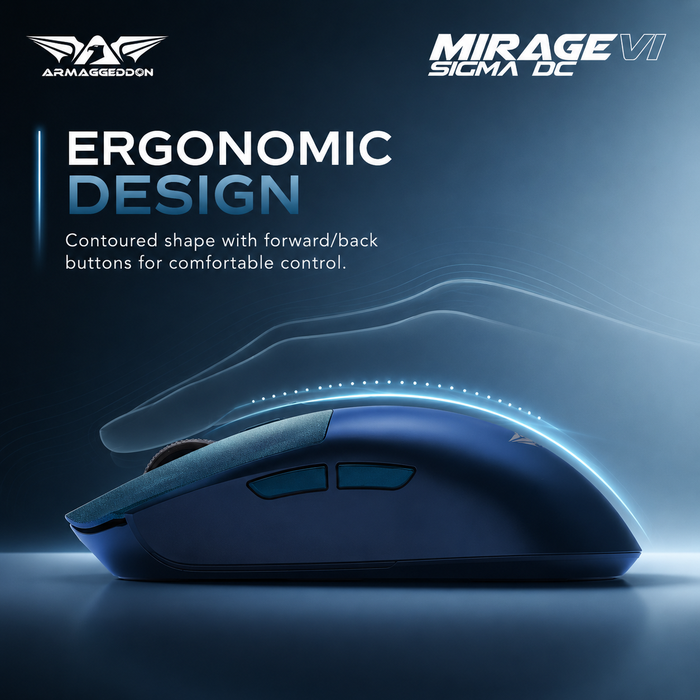 Armaggeddon Mirage VI Sigma DC Wireless Gaming Mouse with Charging Dock