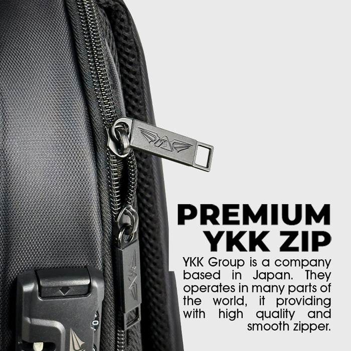 Armaggeddon Shield 7 Slim Anti Theft Laptop Backpack with USB Charging Port, Splash-Resistant Material & YKK Zip
