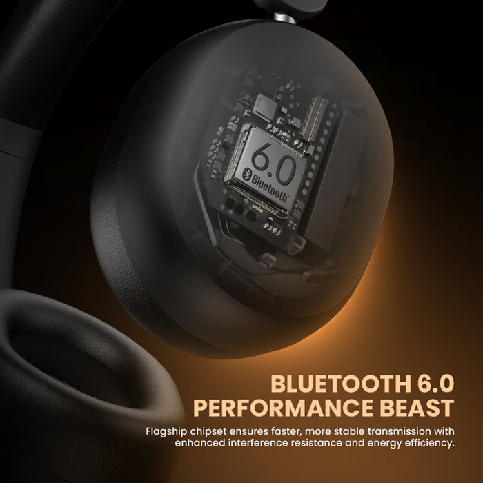 SonicGear Aura Clear 5 Hi-Res LDAC ANC Wireless Headphones Bluetooth 6.0 | 5-Mic ENC, 80H Battery & Gaming Mode