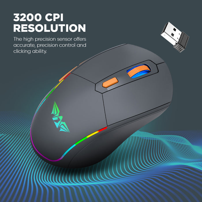 Armaggeddon MM-852R Duo Stealth Wireless Keyboard Mouse Combo Bluetooth 5.1, 2.4GHz, RGB, 85-Key, 3200 CPI