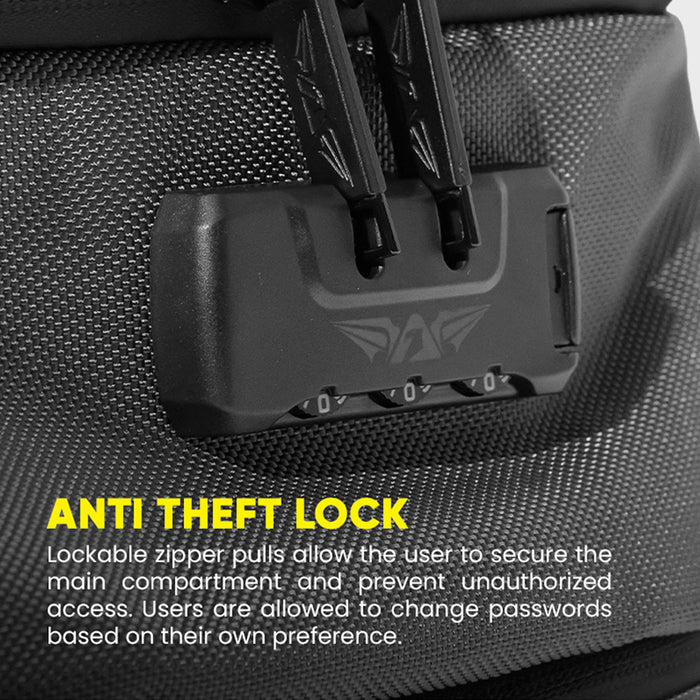 Armaggeddon Nomad 15 Flight Approved Travel Laptop Backpack with Anti Theft Lock, USB-A & USB-C Charging Ports and Shoe Compartment