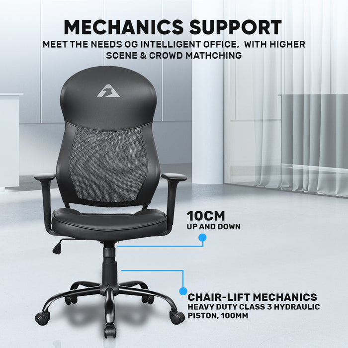 Armaggeddon Flexion Air Ergonomic Mesh Office Chair 4D Adjustable Armrests, 120° Tilt, Class 3 Gas Lift, 120kg Support