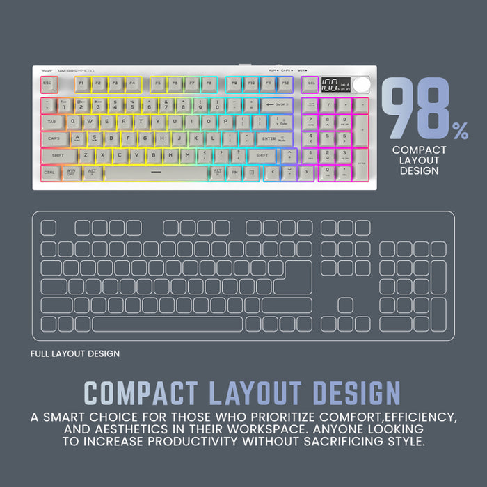Armaggeddon MM-98S MIMETIQ keyboard with USB-C charging