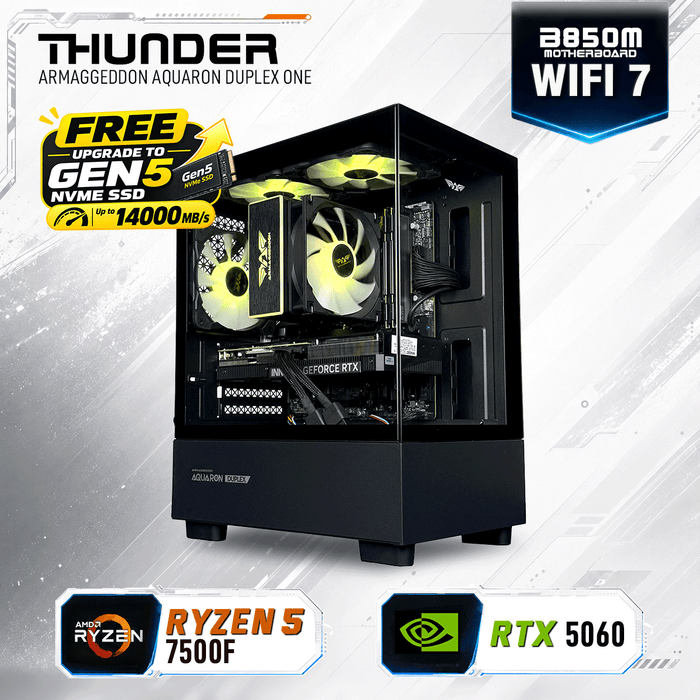 Armaggeddon Gaming PC – AMD Ryzen 5 7500F + RTX 5060 | Custom Built Desktop
