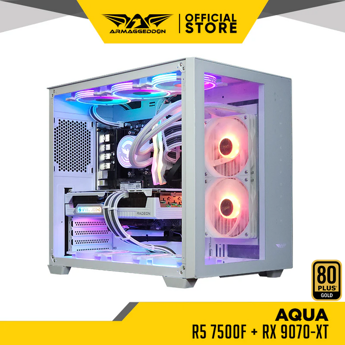 AQUA | R5 7500F + RX 9070XT