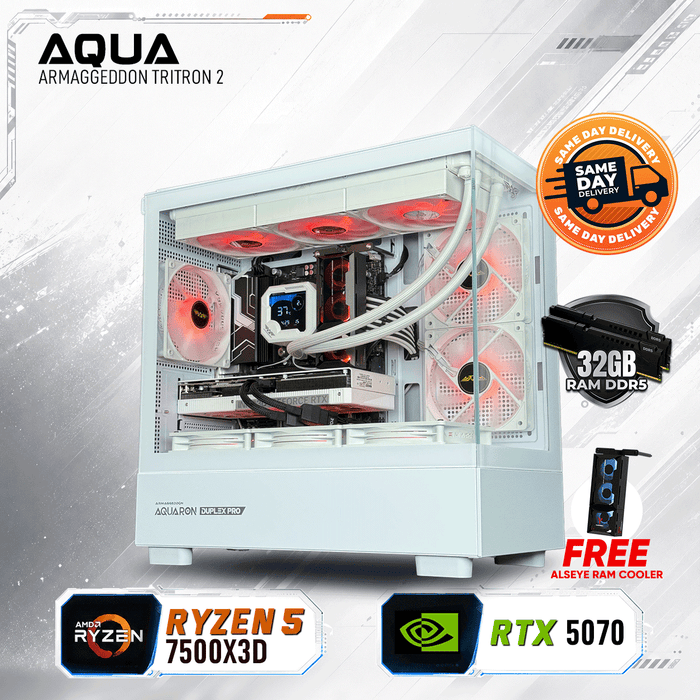 Armaggeddon Gaming PC – AMD Ryzen 5 7500X3D + RTX 5070 | SAME DAY DELIVERY