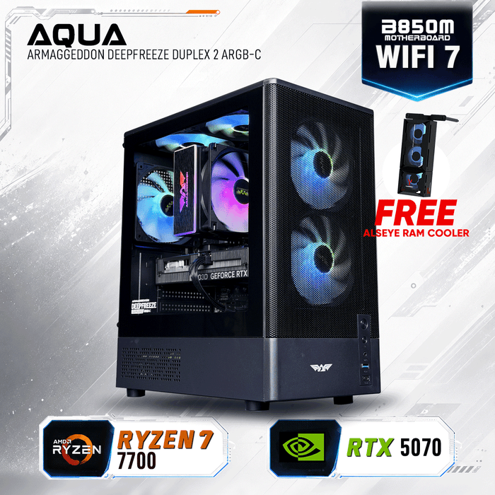 Armaggeddon Gaming PC – AMD Ryzen 7 7700 + RTX 5070 | Custom Built Desktop