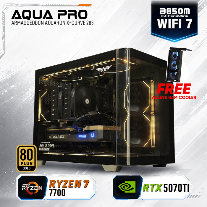 Armaggeddon Gaming PC - AMD Ryzen 7 7700 + RTX 5070Ti | Custom Built Desktop