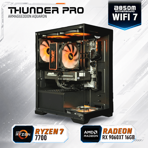 Armaggeddon Gaming PC – AMD Ryzen 7 7700 + RX 9060XT 16GB | Custom Built Desktop