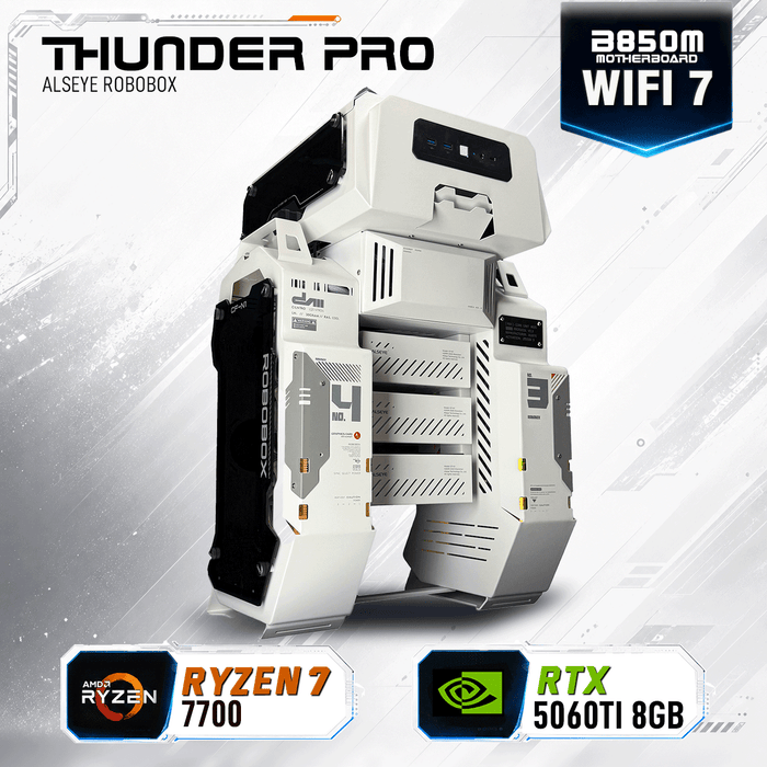 Armaggeddon Gaming PC - AMD RYZEN 7 7700 + RTX 5060Ti 8GB | Alseye Robobox