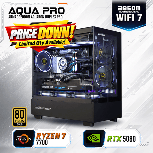 Armaggeddon High-End Gaming PC – AMD Ryzen 7 7700 + RTX 5080 | Custom Built Desktop