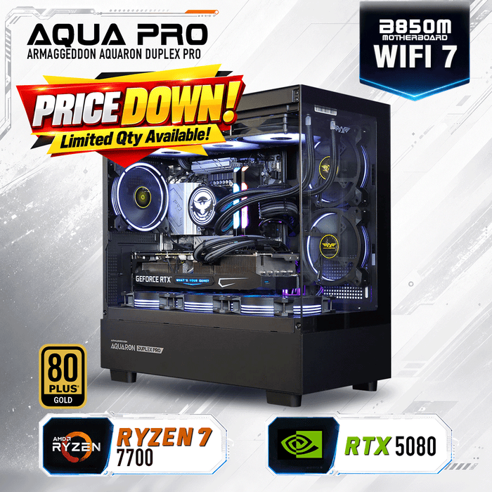 Armaggeddon High-End Gaming PC – AMD Ryzen 7 7700 + RTX 5080 | Custom Built Desktop