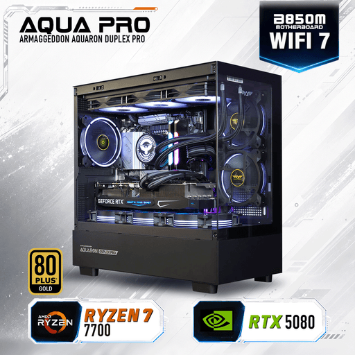 Armaggeddon High-End Gaming PC – AMD Ryzen 7 7700 + RTX 5080 | Custom Built Desktop