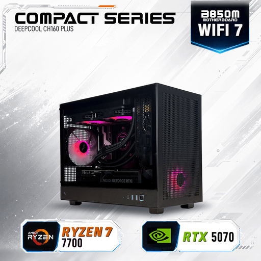 Armaggeddon Gaming PC – AMD Ryzen 7 7700 + RTX 5070 | Compact Series 32GB RAM