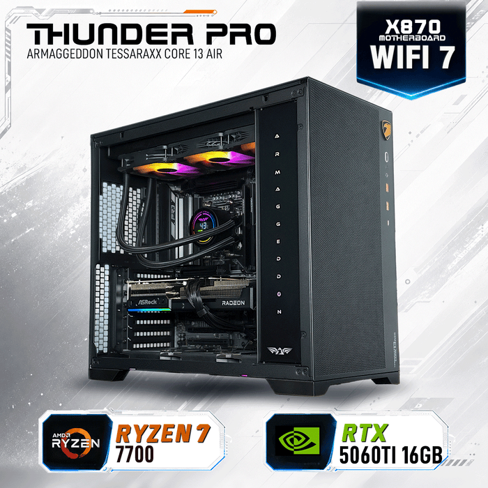 Armaggeddon Gaming PC – AMD Ryzen 7 7700 + RTX 5060Ti 16GB | Extreme Performance Build