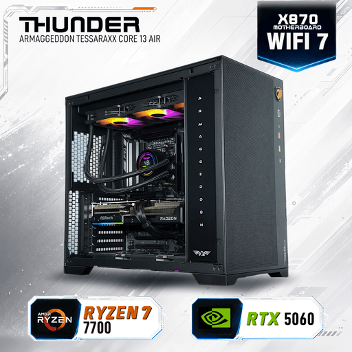 Armaggeddon Gaming PC – AMD Ryzen 7 7700 + RTX 5060 | Extreme Performance Build