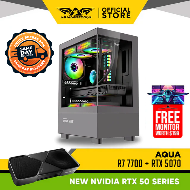 THUNDERBOLT R7 7700 + RTX 5070 OC | AQUARON DUPLEX (SAME DAY DELIVERY)