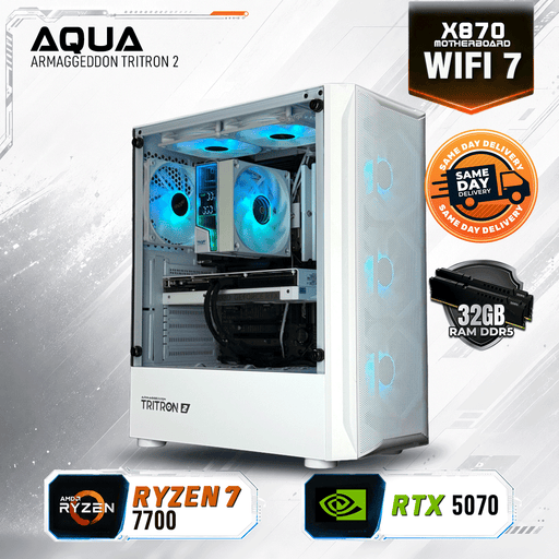 Armaggeddon Gaming PC – AMD Ryzen 7 7700 + RTX 5070 | SAME DAY DELIVERY