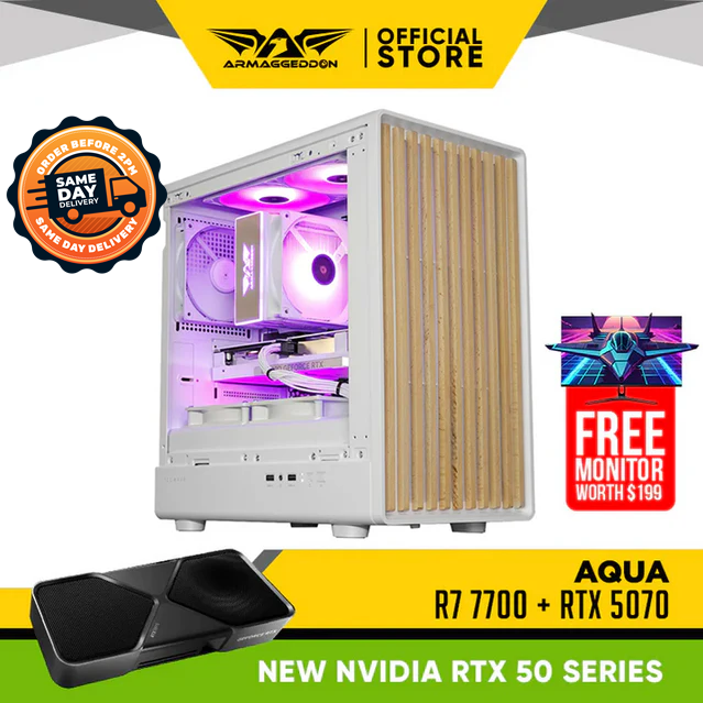 THUNDERBOLT R7 7700 + RTX 5070 | TIMBER M (SAME DAY DELIVERY)