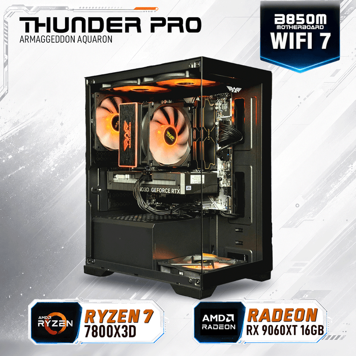 Armaggeddon Gaming PC – AMD Ryzen 7 7800X3D + RX 9060XT 16GB | Custom Built Desktop