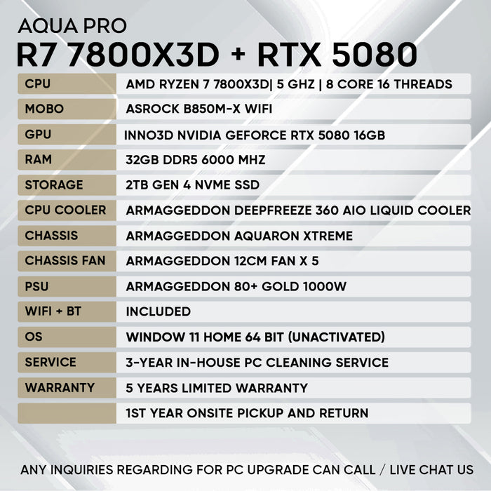 RYZEN 7 7800X3D + RTX 5080