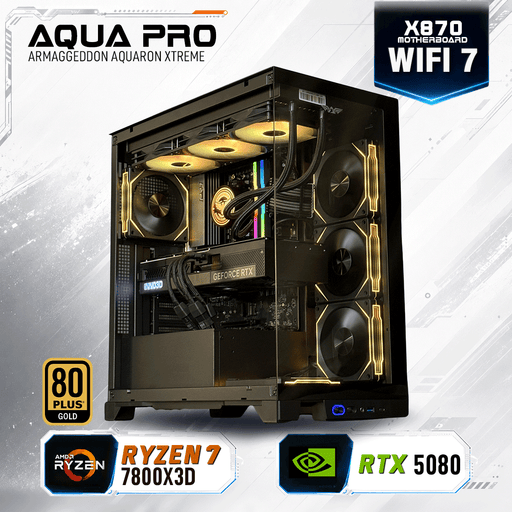 Armaggeddon High-End Gaming PC – AMD Ryzen 7 7800X3D + RTX 5080 | Extreme Performance Build