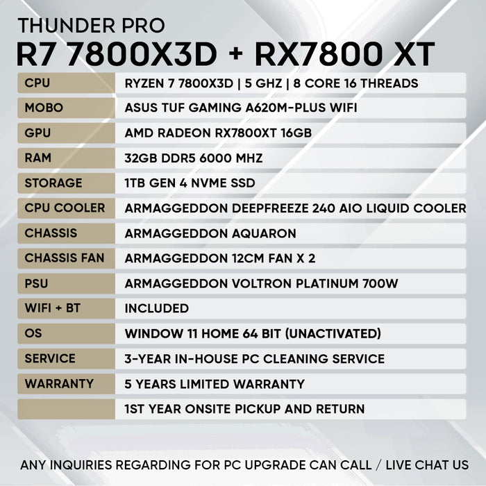RYZEN 7 7800X3D + RX 7800XT