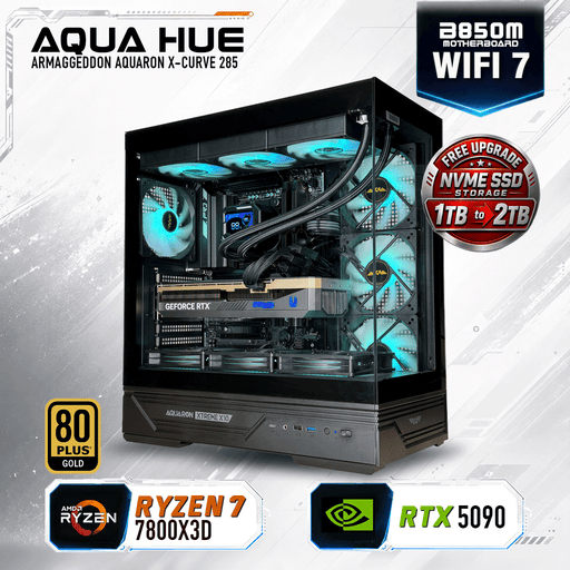 Armaggeddon Gaming PC - AMD Ryzen 7 7800X3D + RTX 5090 | Custom Built Desktop