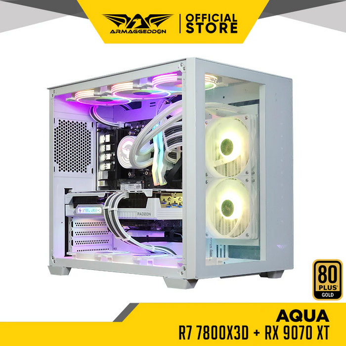 AQUA | R7 7800X3D + RX 9070XT